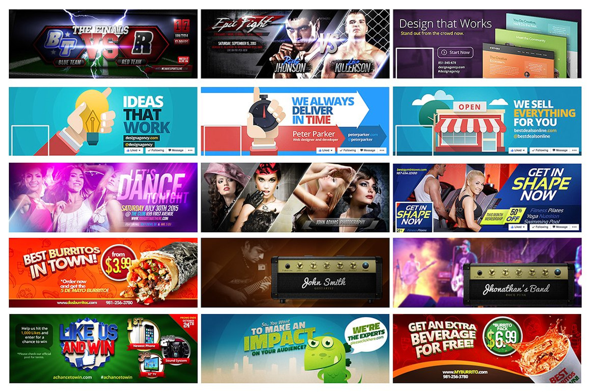 50 FB Covers Bundle, a Social Media Template by Asaelv Shop! (Photo 2 of 5)