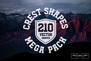 Crest Shapes Mega Pack, a Shape Add-On by BoxTube Labs (Thumbnail 1 of 3)