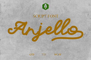 Anjello Monoline Comic Script