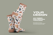7 Mockups Socks in the 3D Style, a Bottom Mockup by Grow Design Craft Studio (Thumbnail 4 of 7)