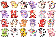 Cute Cow Clipart, an Animal Illustration by Forhadx5 (Thumbnail 4 of 8)