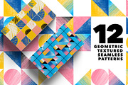 12 Geometric Textured Patterns, a Pattern Graphic by Joseph Chernashki (Thumbnail 1 of 10)