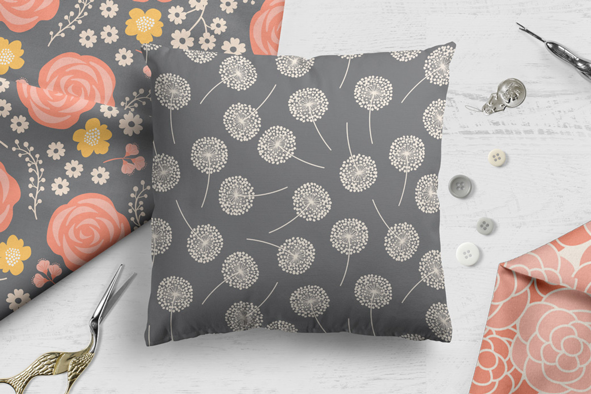 Vintage Floral Vector Patterns preview 8