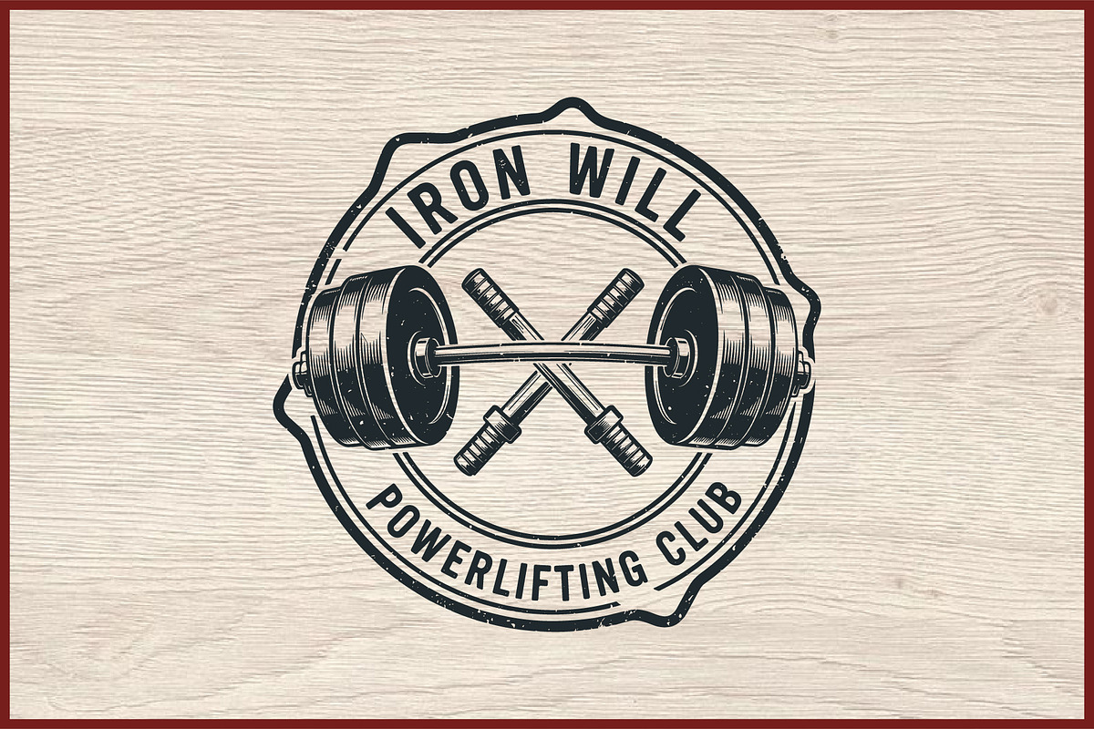 10 Vintage Gym Fitness Badge Logo, a Sport Illustration by Artivon (Photo 4 of 11)