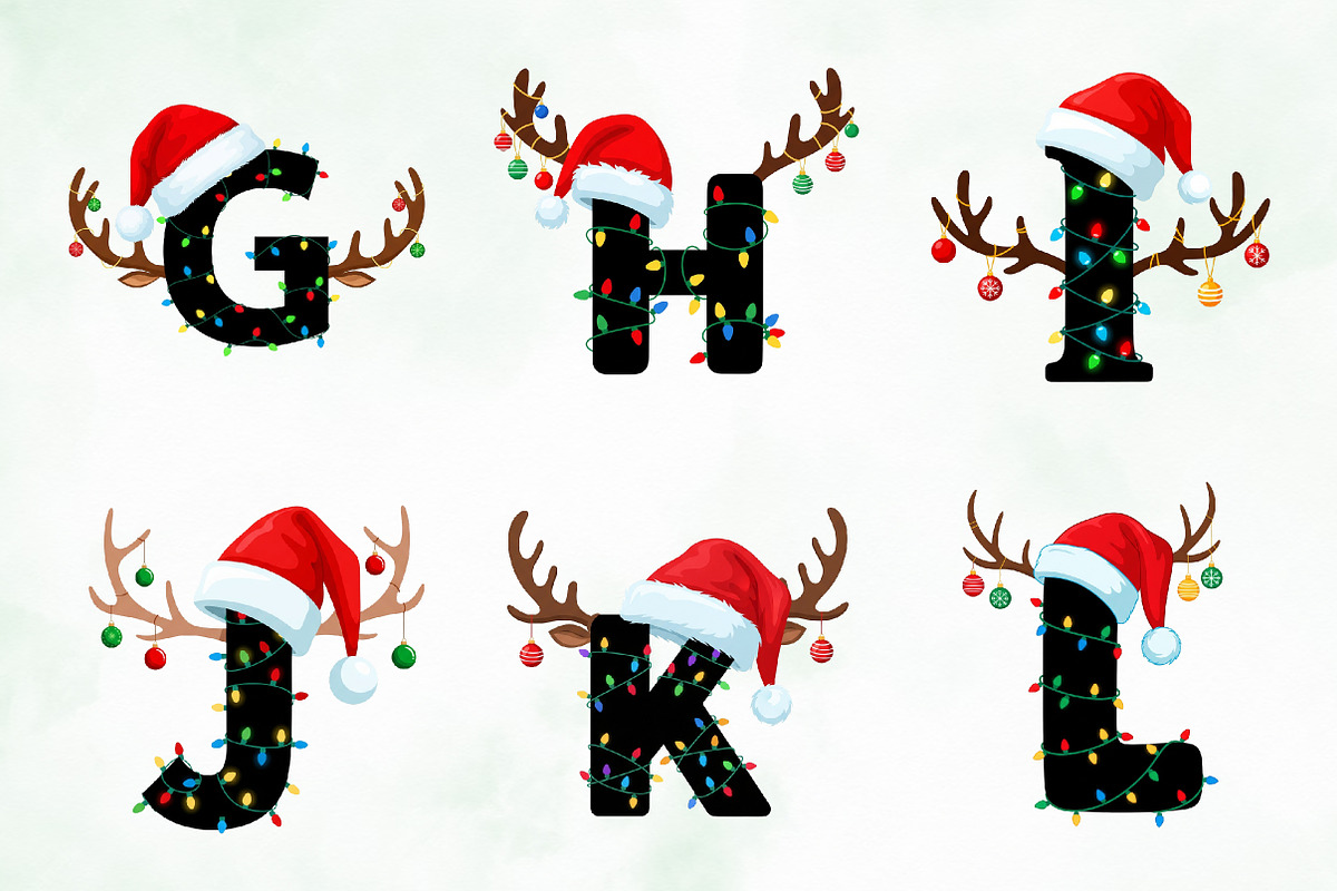 Christmas Alphabet Png Clipart, an Illustration by Creative Art (Photo 2 of 10)