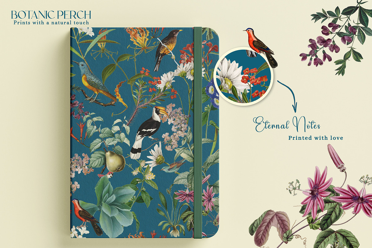 Botanic Perch Prints & Patterns, a Pattern Graphic by GND ART STUDIO