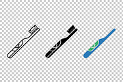 Toothbrush Hygiene Vector Icon Set, an Object Graphic by Artonix (Thumbnail 3 of 3)