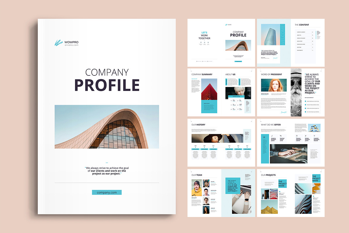Company Profile Template, a Brochure Template by WOWPro (Photo 1 of 10)