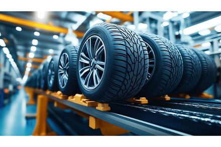 Rows of car tires with wheels, an Industrial Photo by Sergey Kotenev
