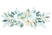 Blue Watercolor Floral Set, an Illustration by Designer_Momina (Thumbnail 7 of 16)