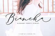 Biancha Script, a Script Font by sizimon (Thumbnail 1 of 10)