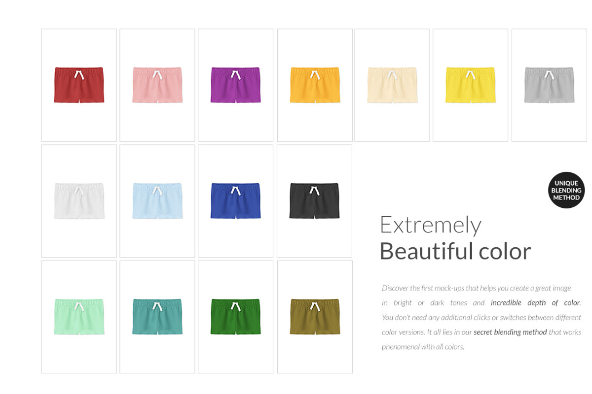 Baby Cotton Shorts Mock-ups Set, a Bottom Mockup by Mocca Mockups Store (Photo 14 of 22)
