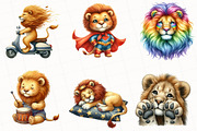 Cute Lion Sublimation Clipart, an Illustration by OK Design (Thumbnail 4 of 5)