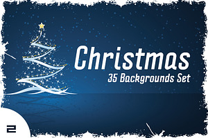 35 Christmas Backgrounds Set col.2