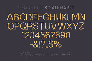 Spaghetti - 3D Lettering