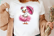 Coquette Goose Clipart PNG, a Seasonal Illustration by CreationArt (Thumbnail 5 of 5)