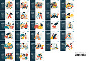 Lifestyle vector ills, color 2, a Templates & Theme by Grivina's shop (Thumbnail 17 of 18)