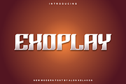 Exoplay Font, a Serif Font by alon kelakon (Thumbnail 1 of 5)