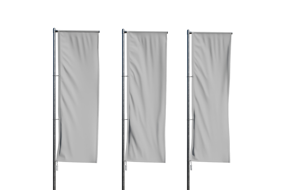Standing Flag Mockup, an Advertising Mockup by mockupbuys (Photo 2 of 3)