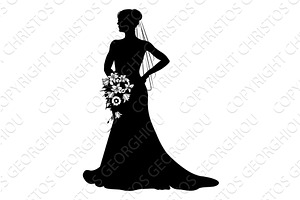 Bride Bridal Wedding Dress, a Person Illustration by Christos Georghiou