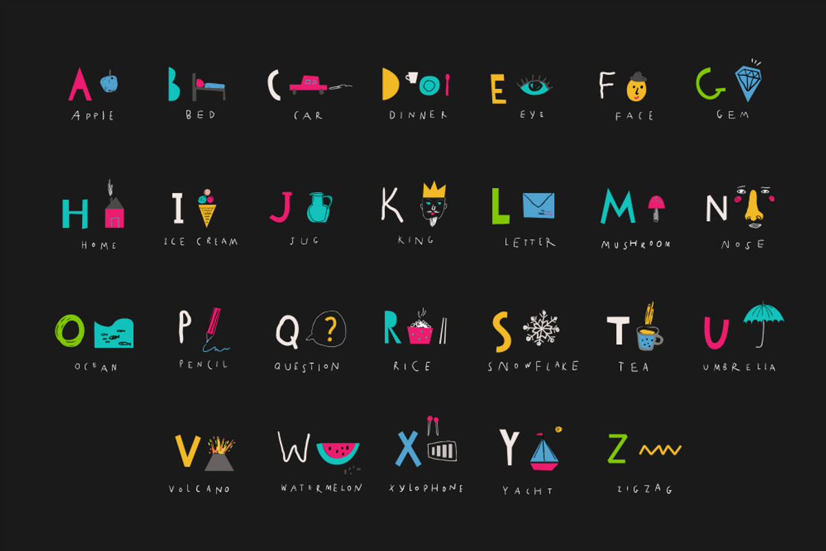 Cute Alphabet, an Education Illustration by Lera Efremova (Photo 3 of 4)