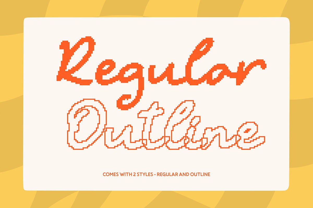 CS Galya Pixel, a Script Font by Craft Supply Co. (Photo 2 of 8)