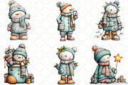 Whimsical Snowman Clipart, an Animal Illustration by Black Bird Studio (Thumbnail 4 of 6)