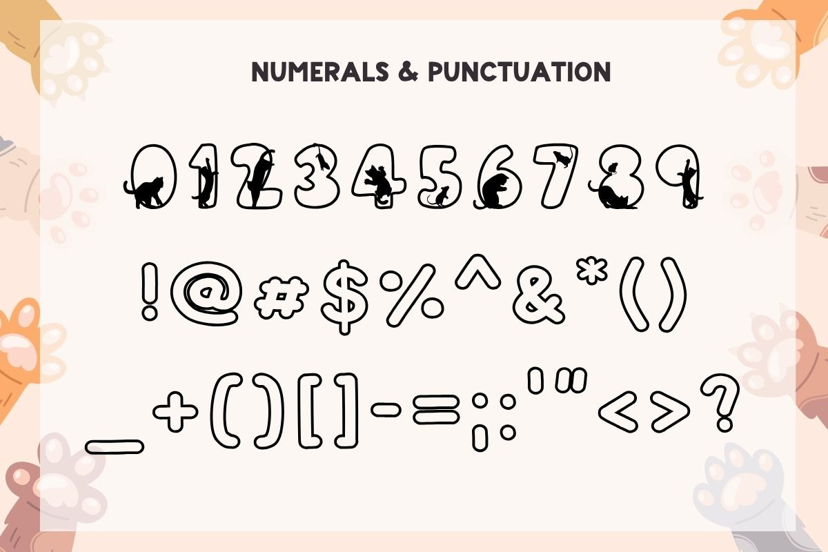 Mice Cats - Decorative Font, a Symbol Font by AnningArts (Photo 7 of 8)