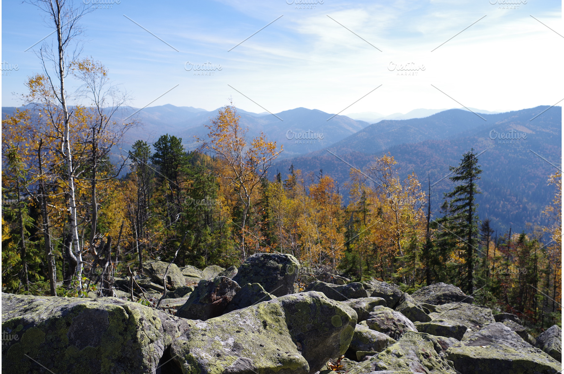 Majestic mountain landscape with, a Nature Photo by Stockphoto by vzwer