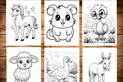 Farm Animals Coloring Pages for Kids, a Brochure Template by LA Design (Thumbnail 2 of 10)