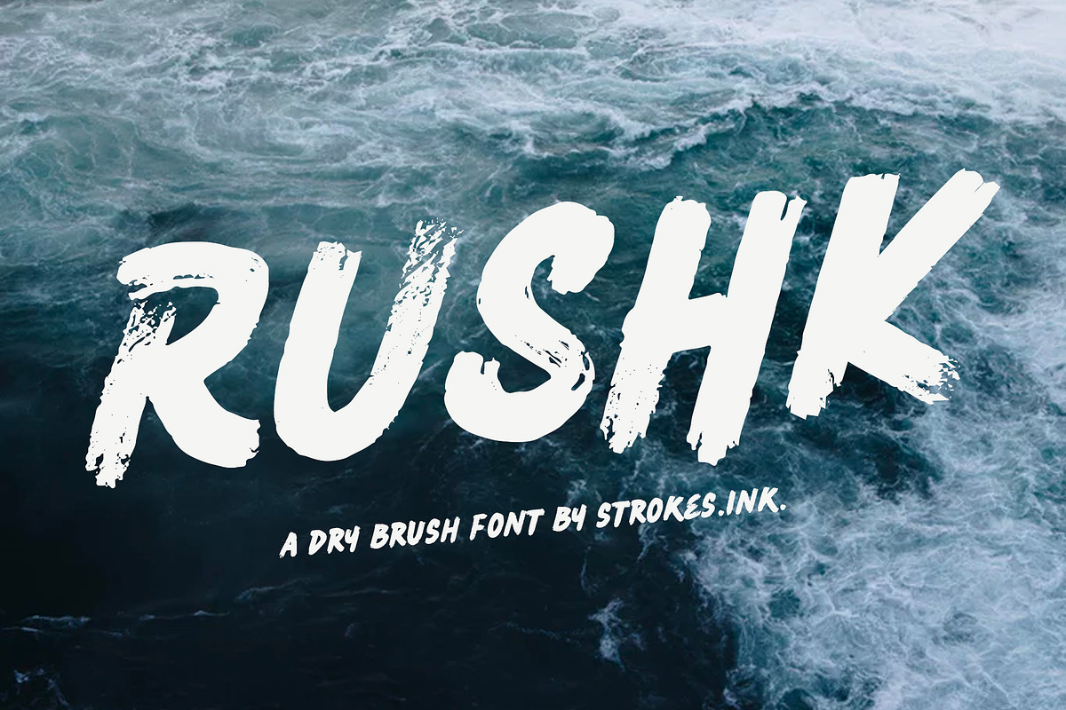 RUSHK - Dry Brush Font preview 3