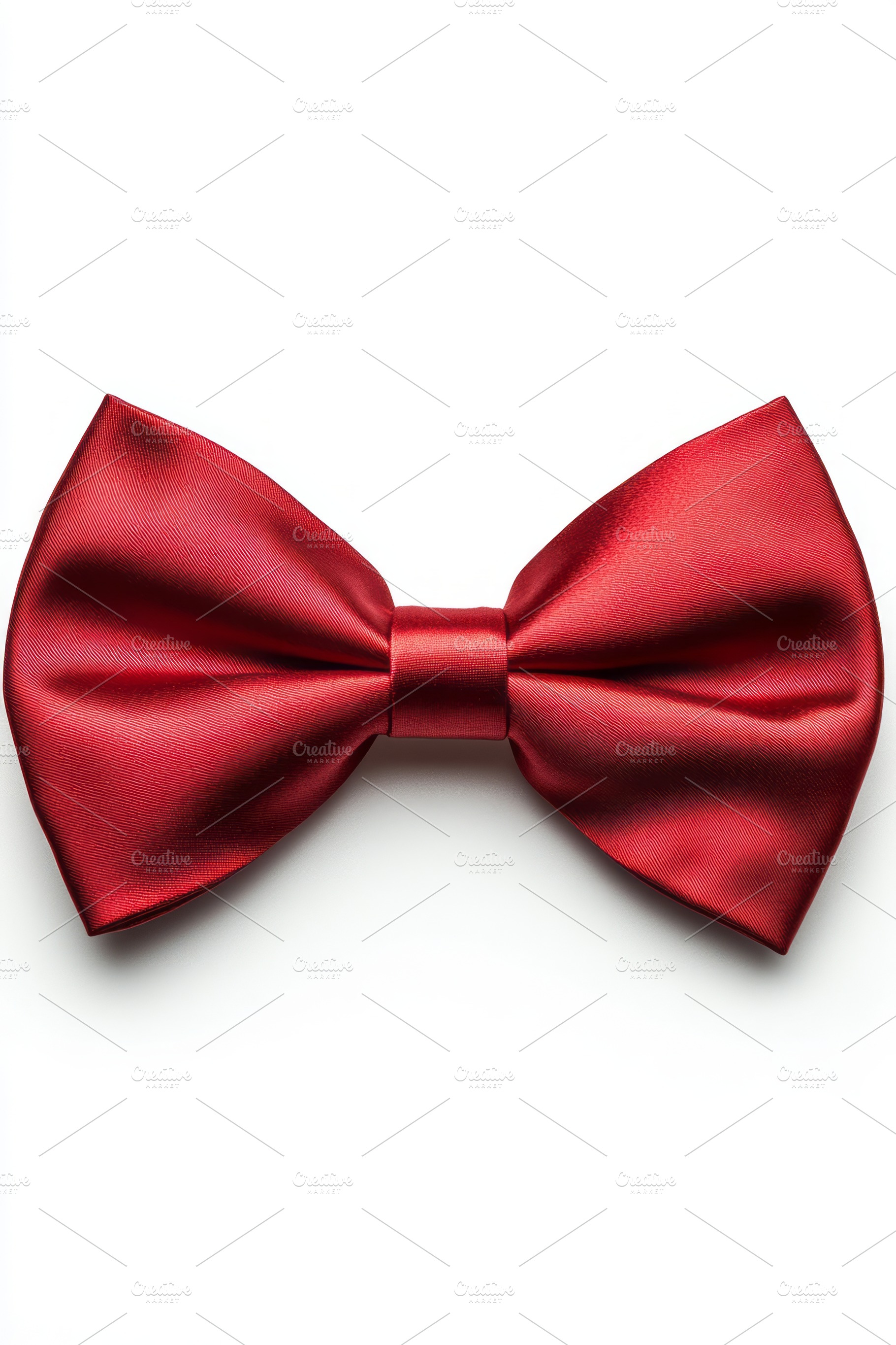 Elegant red satin bow tie on a white background, perfect for formal occasions., a Background Photo by ImageMir