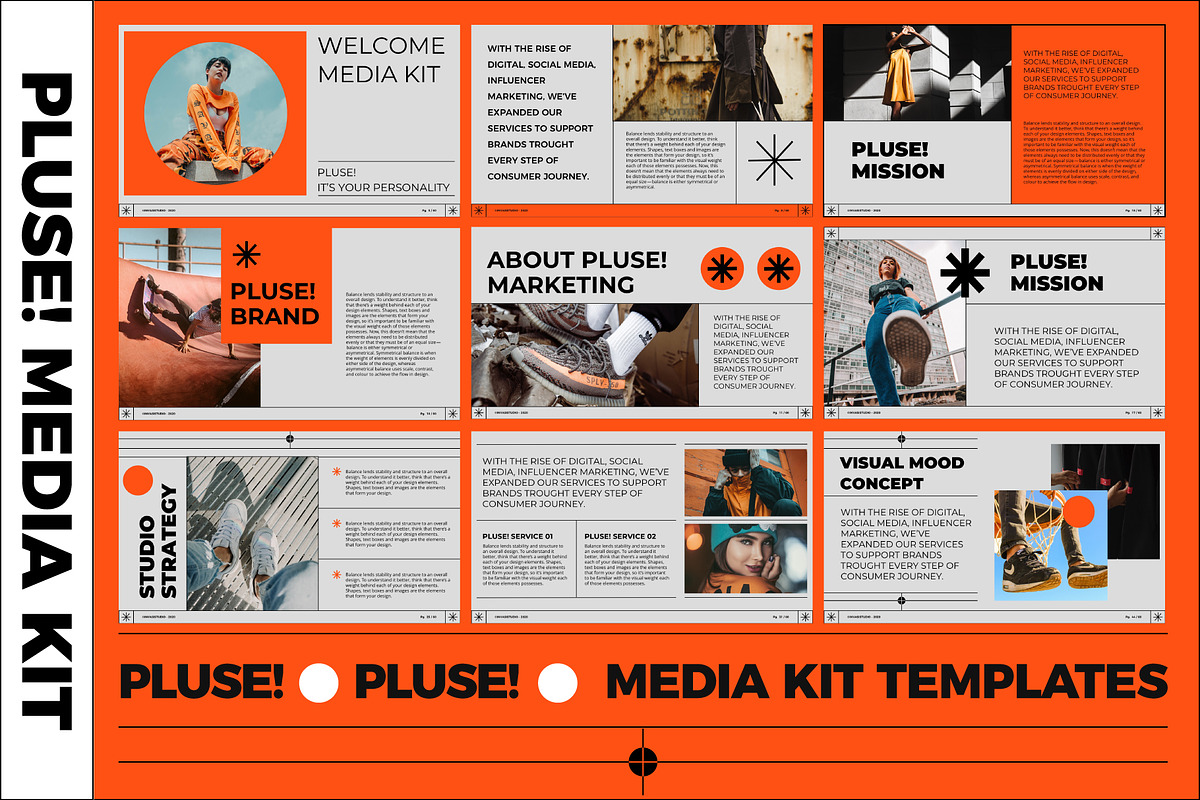PLUSE! MediaKit PowerPoint Templates, a Presentation Template by Invasi Studio (Photo 1 of 13)