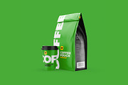 Coffee pouch mockup. Pack 6 PSD, a Cups & Container Mockup by easymock (Thumbnail 11 of 12)