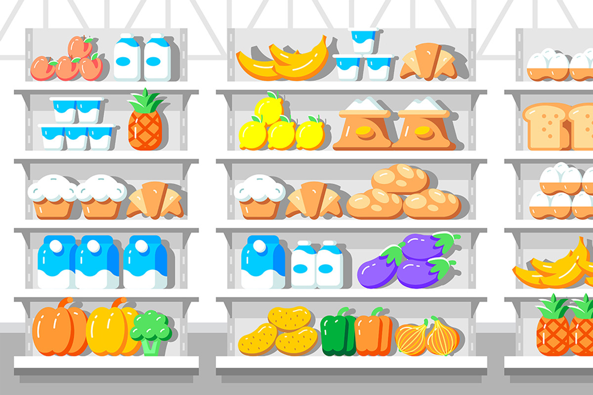 Supermarket interior, a Graphic by Volyk (Photo 2 of 2)