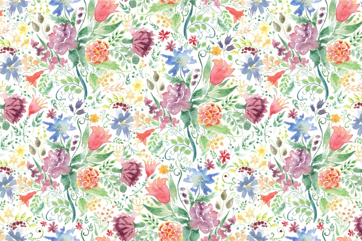 Watercolor seamless pattern, a Pattern Graphic by NataLito (Photo 2 of 5)