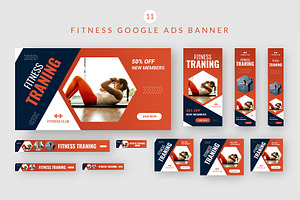 Fitness Google Web Ads Banner, a Templates & Theme by Pixelpick