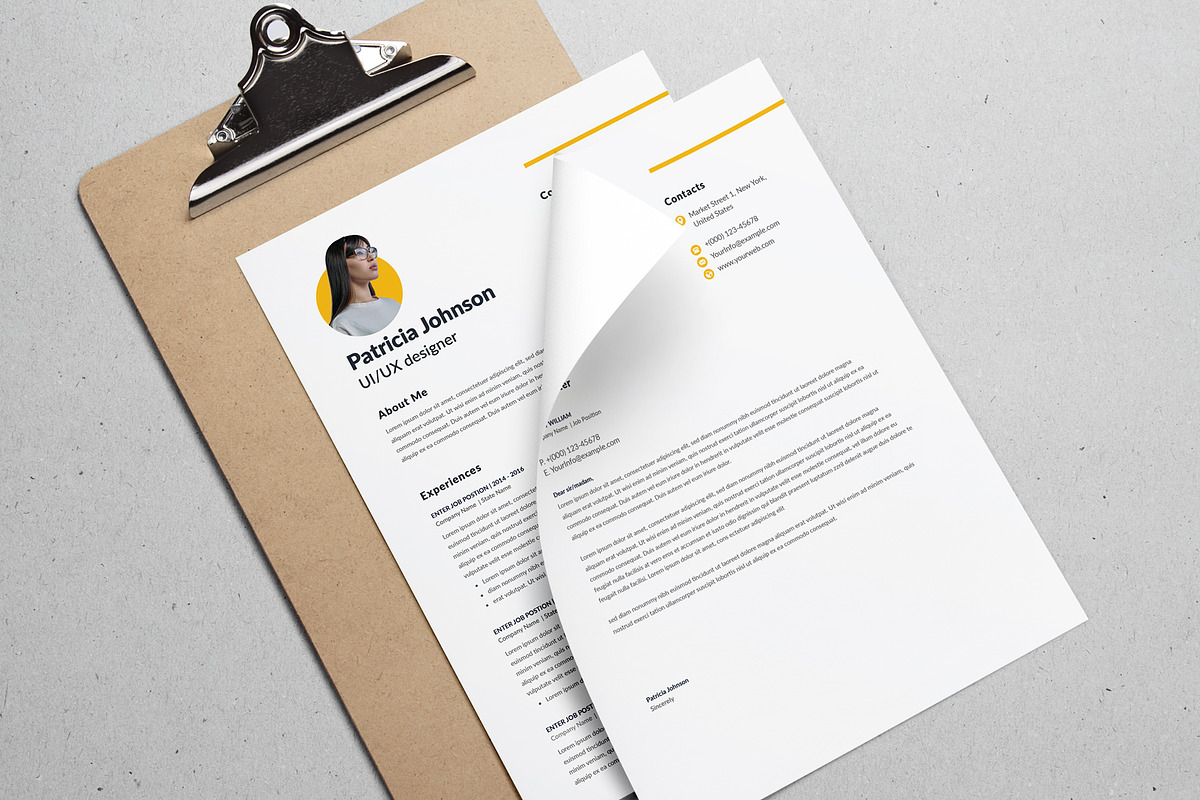 Modern Resume Template CV, a Resume Template by Aspect_Studio (Photo 3 of 4)