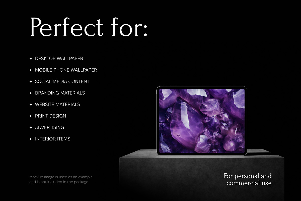 Amethyst gemstone wallpaper pack, a Wallpaper Graphic by existacial (Photo 4 of 4)