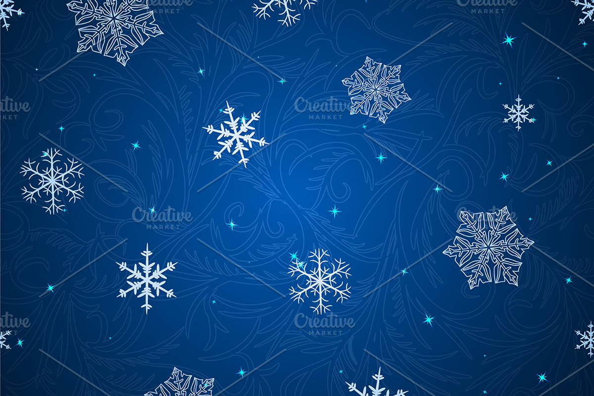 3 winter seamless patterns