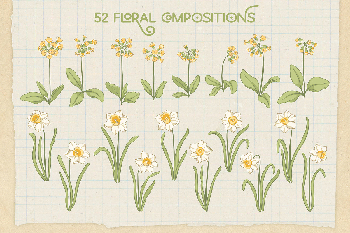 Vintage Spring Floral Patterns, a Pattern Graphic by PATTERNS etc. (Photo 13 of 19)