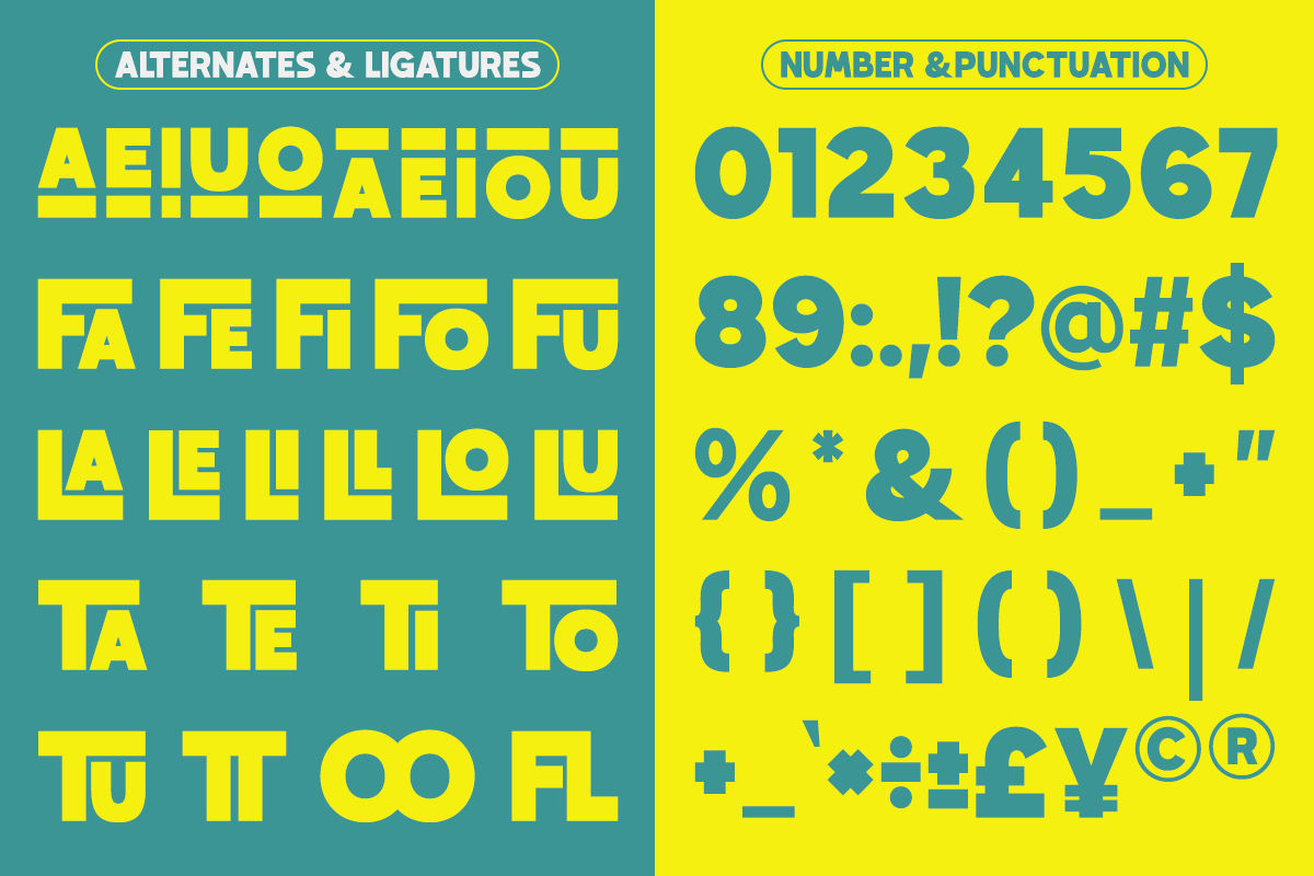 Bold Ligature Sans - Rain Jungle, a Sans Serif Font by RagamKata (Photo 9 of 10)