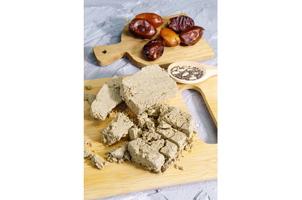 Sunflower halva. Halva pieces grey, a Food & Drink Photo by darksoul72