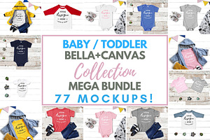 Baby Toddler Bella Canvas Mockups