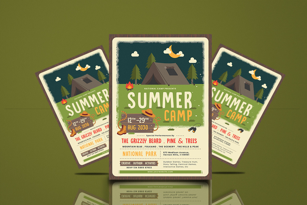 Summer Camp Flyer, a Flyer Template by Totem Design Studio (Photo 4 of 5)