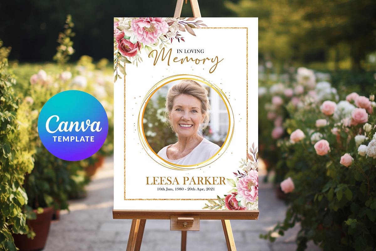 Funeral Photo Sign | Funeral Poster, a Poster Template by Designscozy (Photo 2 of 6)