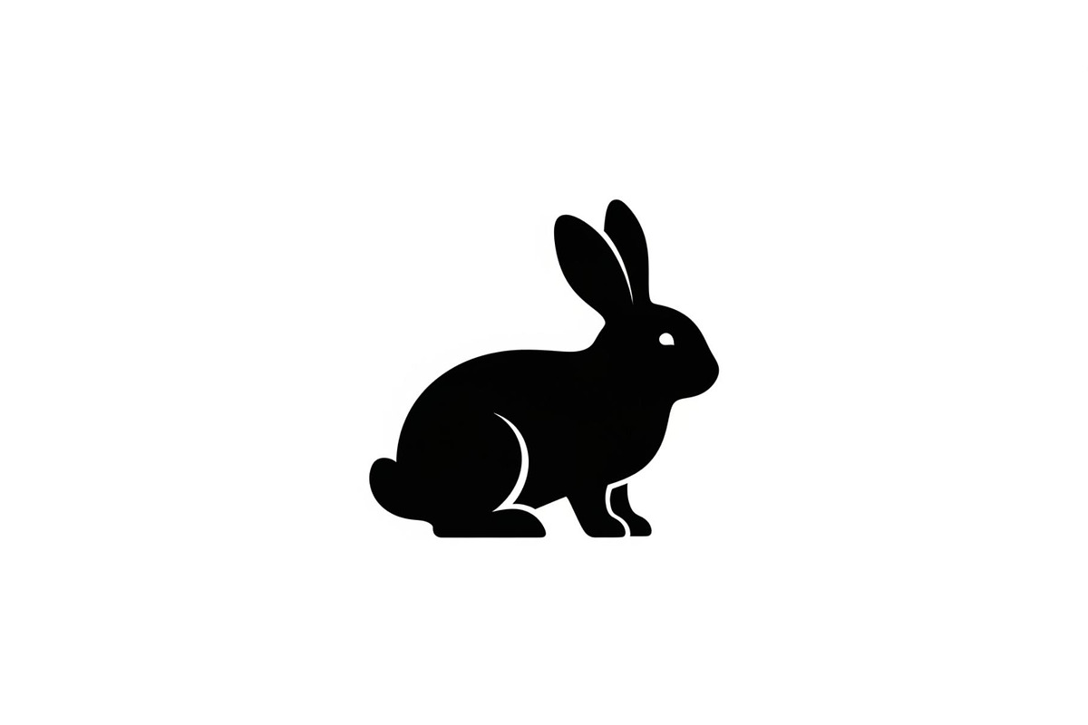 Cute Rabbit Silhouette Vector Bundle, an Illustration by yasushie (Photo 10 of 51)