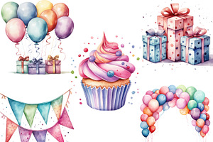 Happy Birthday Collection Clipart