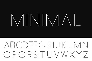 Minimalistic Letters. Thin Design.