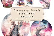 Magical Fantasy Watercolor Clipart, a Photo by Redwood Digital Art (Thumbnail 3 of 11)